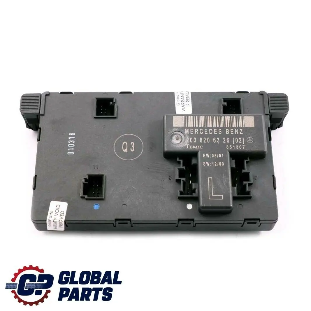 Mercedes W203 Door Control Module Front Left N/S - SKU A2038201585 - Part number A2038201585