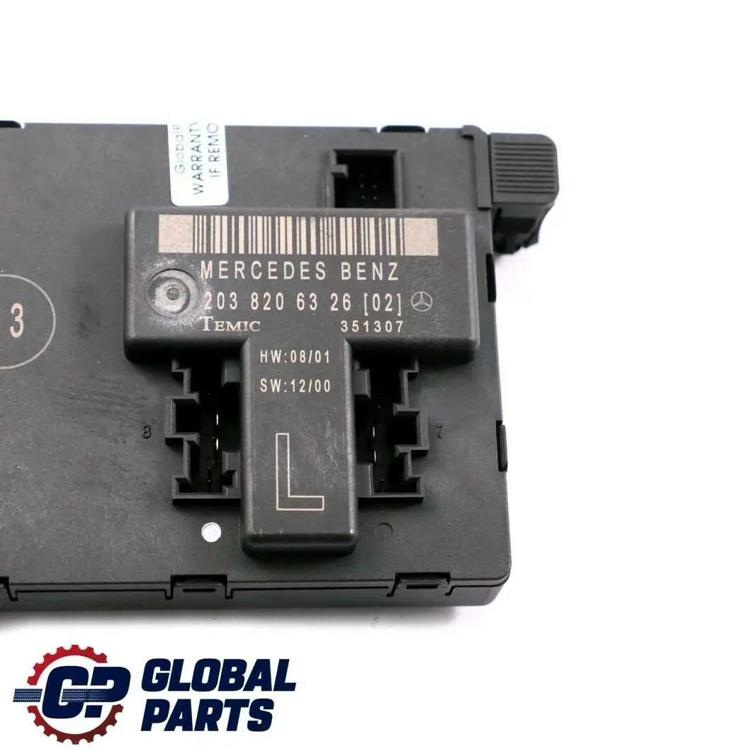 Mercedes W203 Modulo Di Controllo Porta Anteriore Sinistro - SKU A2038201585 - Numero di parte A2038201585