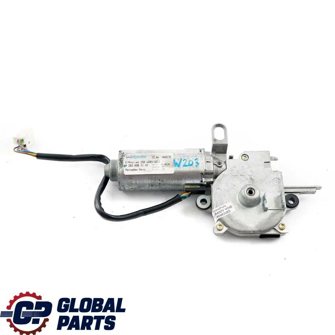 CLK-Class C209 Sunroof Control Motor Sun Roof 0390200011 to Mercedes with Part number A2038203142 Mercedes CLK-Class C209 Sunroof Control Motor Sun Roof 0390200011 - SKU A2038203142 - Part number A2038203142