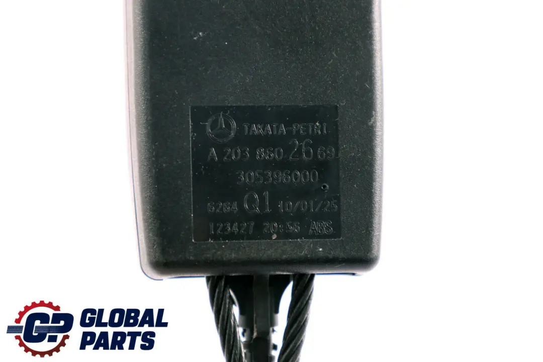 Fibbia Cintura Sicurezza Anteriore Destro per Mercedes CLC CL203 C209 con numero di parte A2038602669 Mercedes CLC CL203 C209 Fibbia Cintura Sicurezza Anteriore Destro - SKU A2038602669 - Numero di parte A2038602669