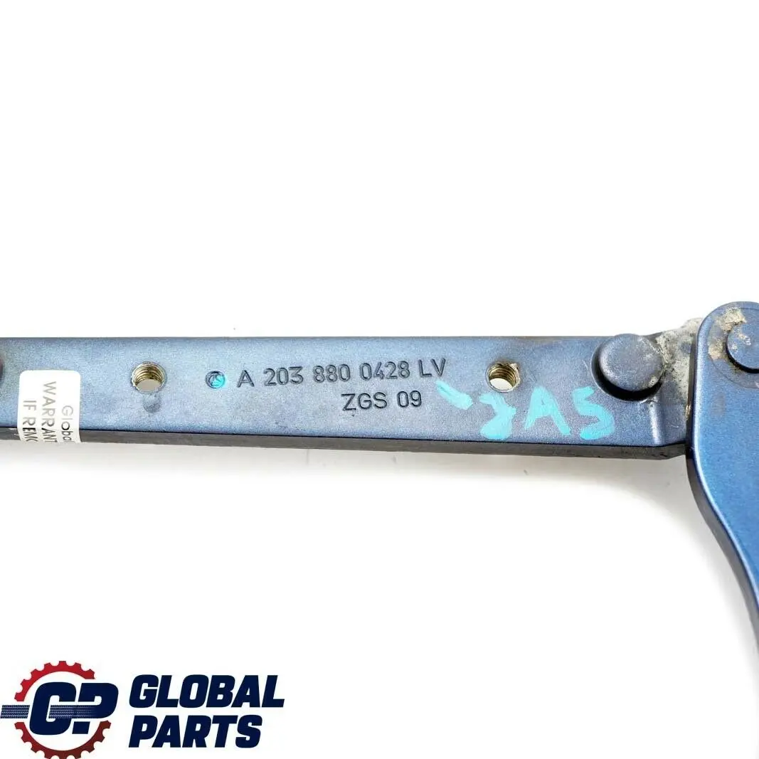  Mercedes-Benz Clase C W203 Bisagra Derecha Capo Delantero Jaspisblau Azul - 345 - SKU A2038800428-JAS - Número de pieza A2038800428
