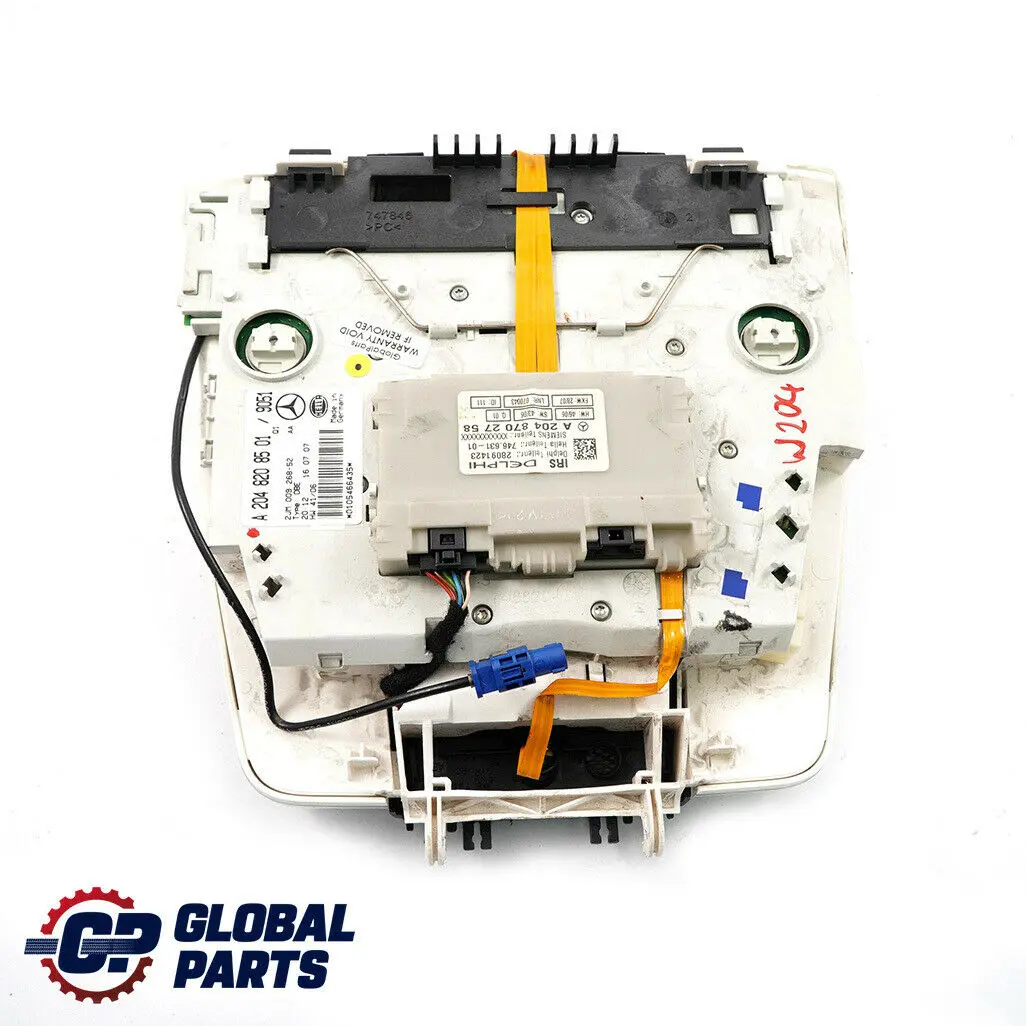 Luce Interna del Tetto Anteriore Nero per Mercedes W204 con numero di parte A2048208501 Mercedes W204 Luce Interna del Tetto Anteriore Nero - SKU A2048208501 - Numero di parte A2048208501