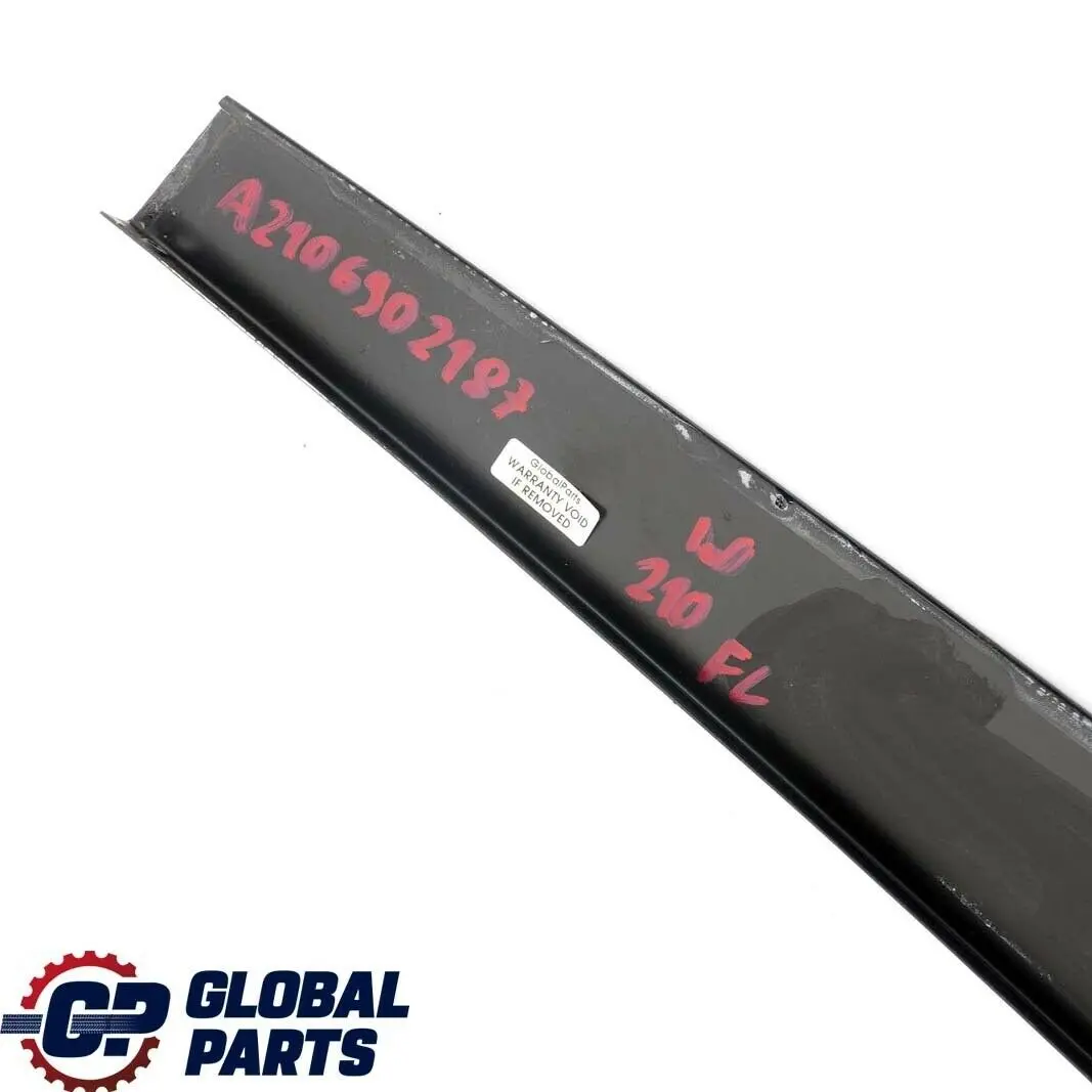 Mercedes-Benz E W210 Window Frame B-pillar Cover Front Left N/S Door Molding to with Part number A2106902187 Mercedes-Benz E W210 Window Frame B-pillar Cover Front Left N/S Door Molding - SKU A2106902187 - Part number A2106902187