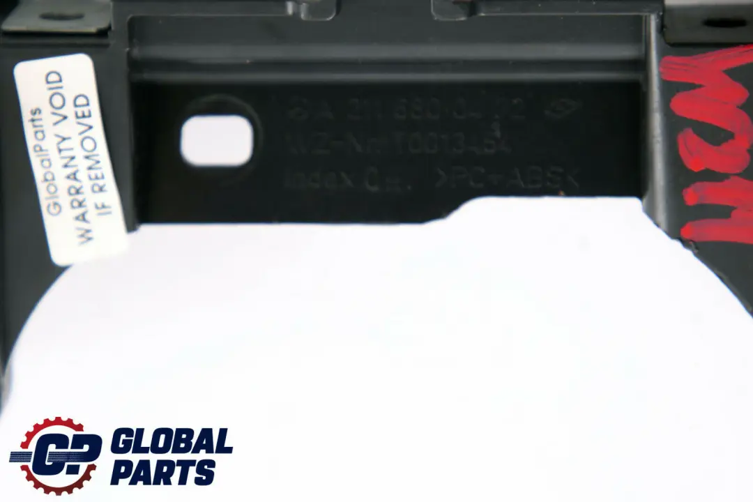 Guantera Soporte Embellecedor Consola Central para Mercedes S211 W211 con número de pieza A2116800472 Mercedes S211 W211 Guantera Soporte Embellecedor Consola Central - SKU A2116800472 - Número de pieza A2116800472