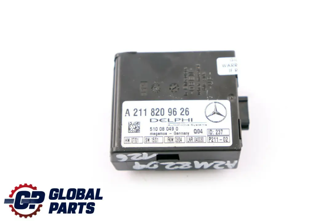 Mercedes-Benz C E Class W203 W211 Alarm Anti Theft System Control Module Unit to with Part number A2118209126 Mercedes-Benz C E Class W203 W211 Alarm Anti Theft System Control Module Unit - SKU A2118209126 - Part number A2118209126