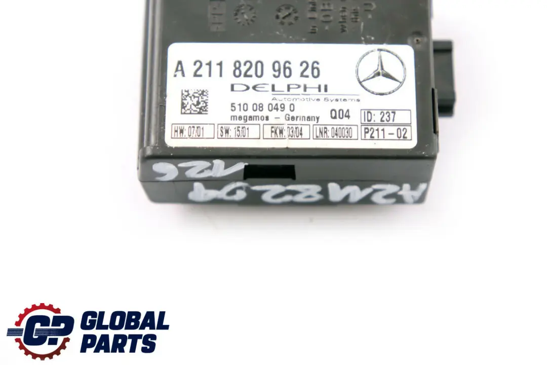  Mercedes-Benz C E Classe W203 W211 Alarme Protection Anti-remorquage Unite ecu - SKU A2118209126 - Numéro de pièce A2118209126