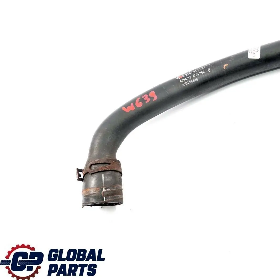 Hose Expansion Tank Radiator Pipe Line to Mercedes Vito W639 with Part number A6395012582 Mercedes Vito W639 Hose Expansion Tank Radiator Pipe Line - SKU A6395012582 - Part number A6395012582