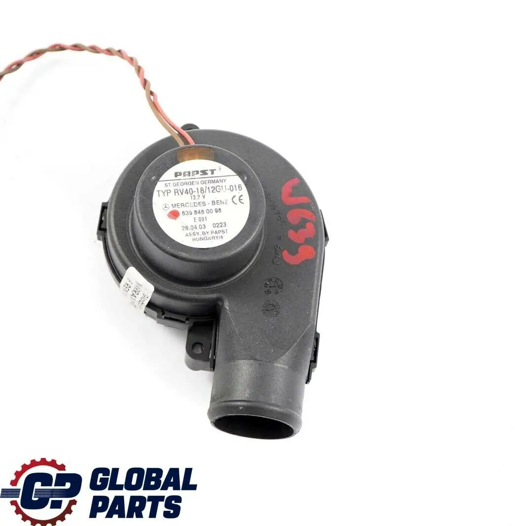 Mercedes W210 W639 Scatola Motore Soffiante Riscaldatore Ventola - SKU A6395450095 - Numero di parte A6395450095