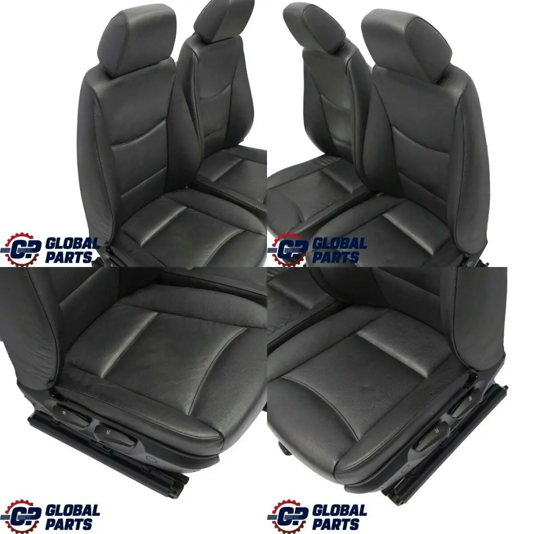 BMW Touring Black Leather Interior Seats with Airbag and Door Cards - SKU E91 Black Leather Seats - Part number E91