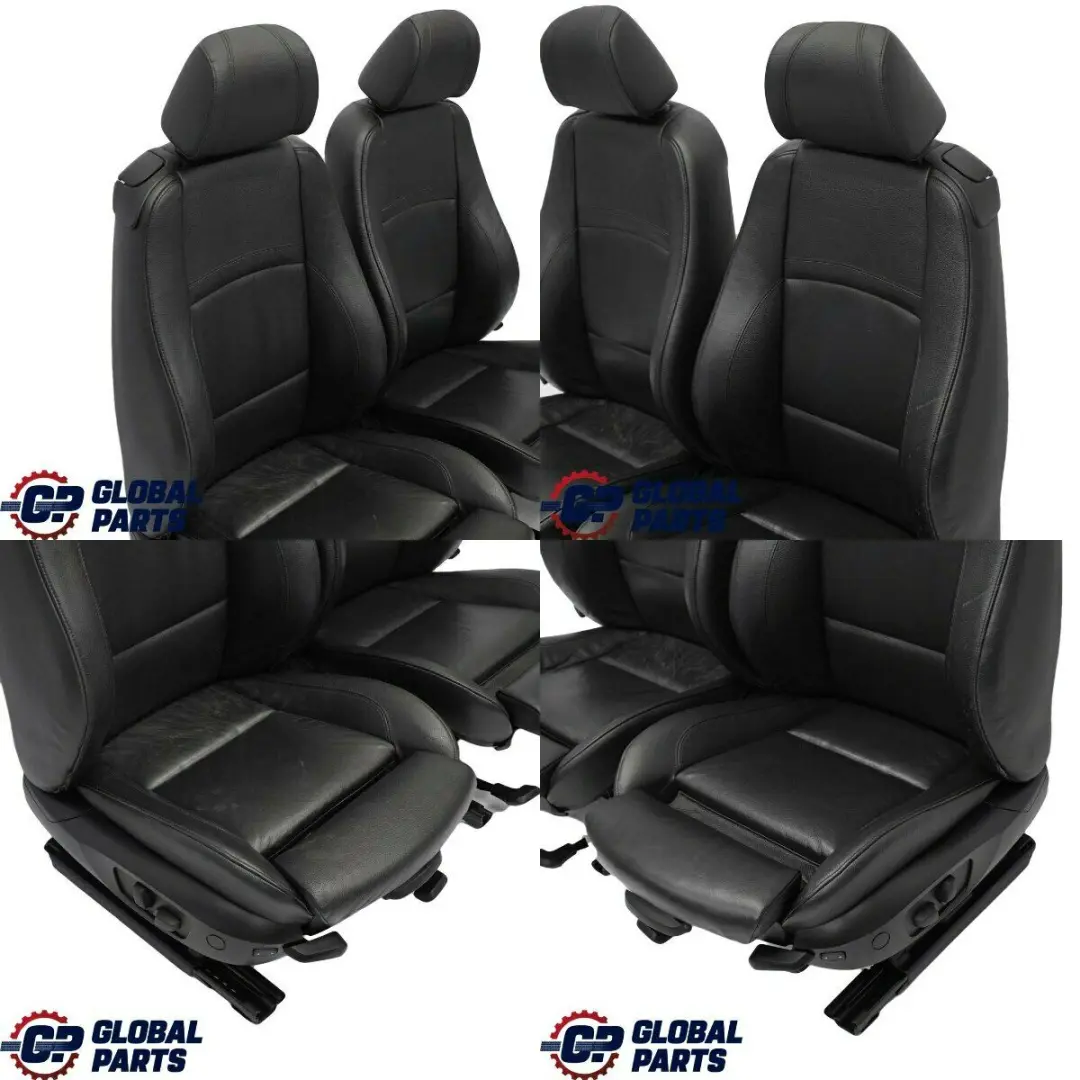 BMW Coupe Heated M Sport Black Leather Interior Electric Seats Door Cards - SKU E92 Black Leather Seats - Part number E92