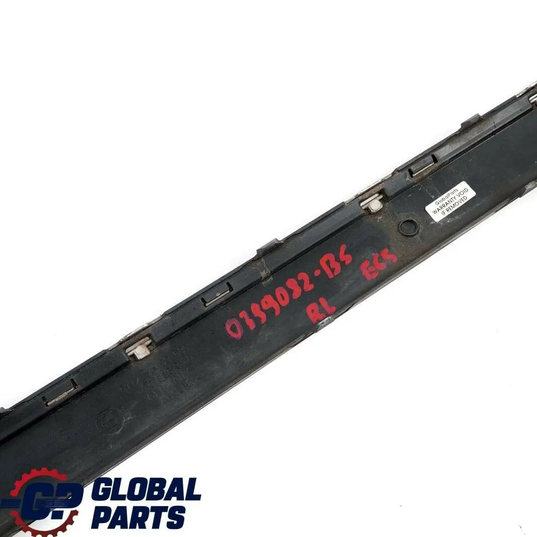 BMW 7 Series E65 E66 Bumper Strip Guard Rear Left N/S Black Sapphire 475 - SKU P0399082-BS - Part number 0399082
