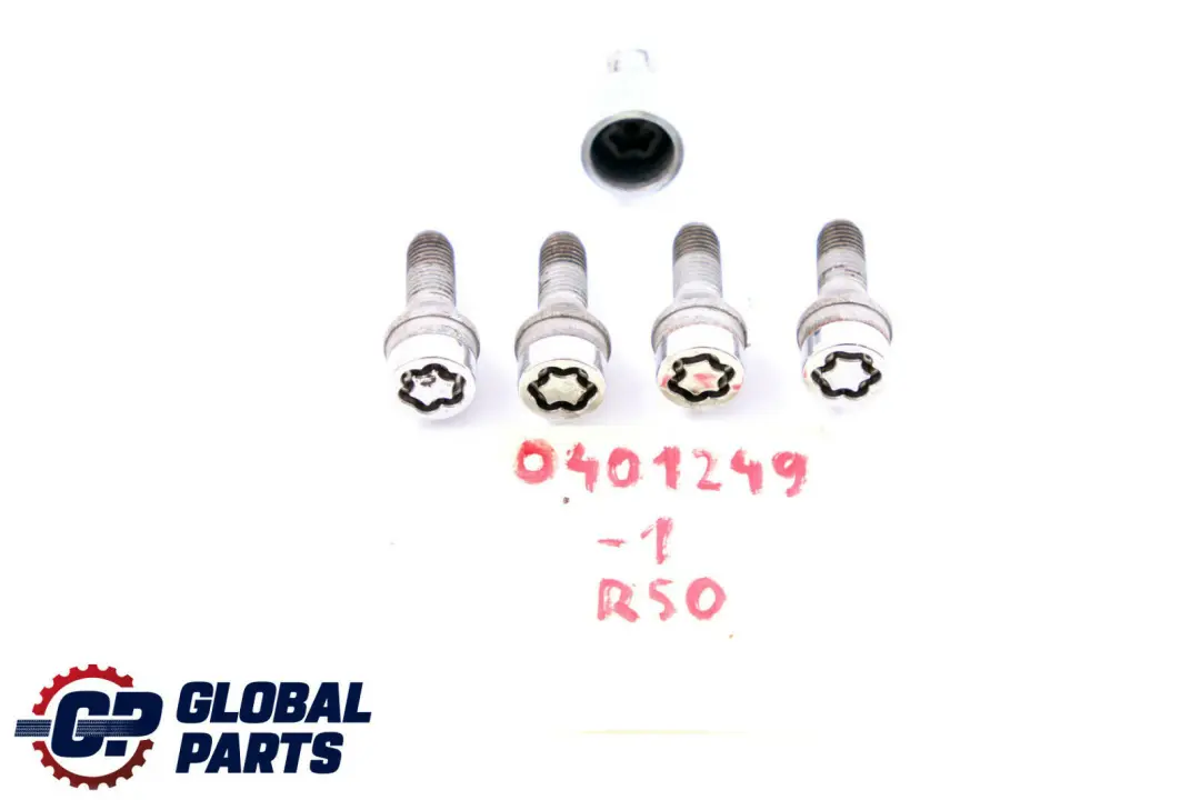 Set Radschraubensicherung M12X1,5 per Mini Cooper One R50 R52 R53 con numero di parte 0401249 Mini Cooper One R50 R52 R53 Set Radschraubensicherung M12X1,5 - SKU P0401249-1 - Numero di parte 0401249
