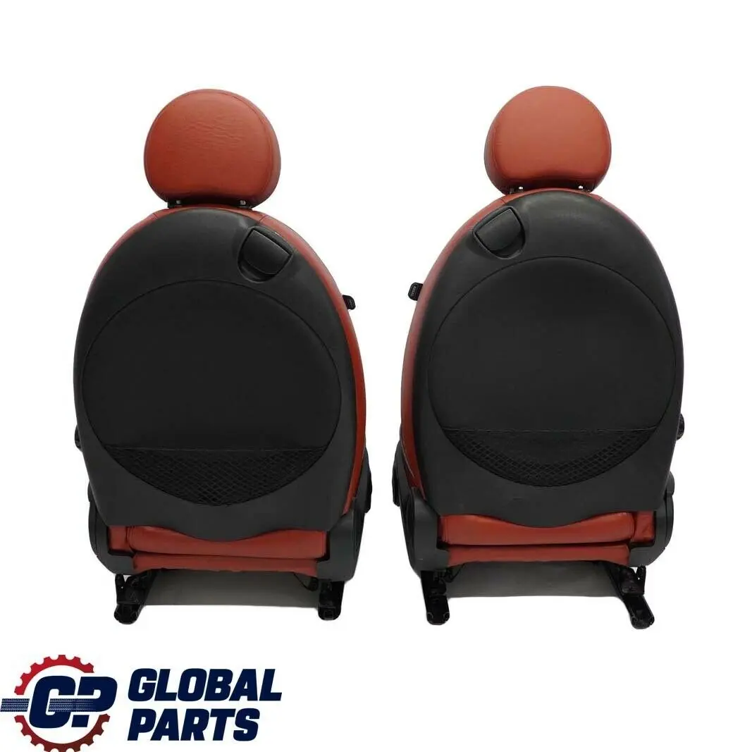 Mini Heated Sports Full Leather Lounge Redwood Red Interior Front Seat Seats - SKU R56 Sports Full Leather Red Seats - Part number R56