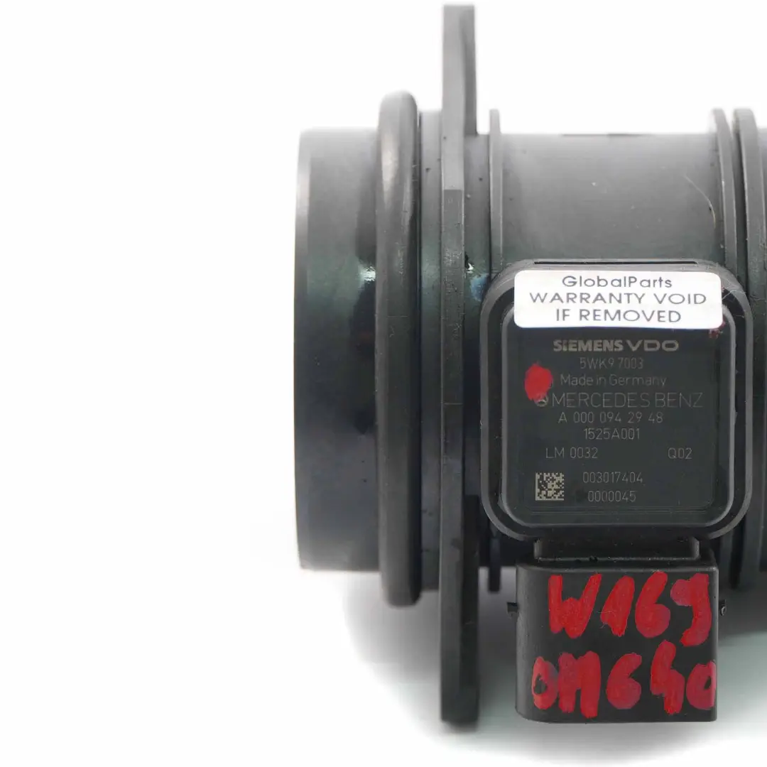 Mercedes W169 W245 OM640 CDI Air Flow Mass Meter - SKU A0000942948 - Part number A0000942948
