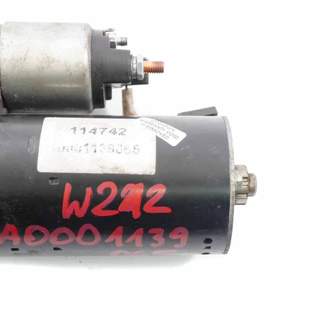  Starter Motor Mercedes W204 W212 OM651 Diesel Engine Starter - SKU A0001139065 - Part number A0001139065
