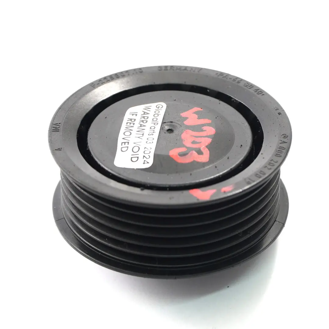Belt Drive Tensioner Pulley to Mercedes W203 Engine with Part number A0002020019 Mercedes W203 Engine Belt Drive Tensioner Pulley - SKU A0002020019-1 - Part number A0002020019
