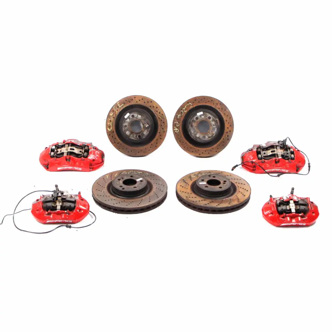 Brake Disc Caliper Mercedes W204 C63 AMG Rear Left Right Wheel N/O/S Brake Set to with Part number A0004212012 Brake Disc Caliper Mercedes W204 C63 AMG Rear Left Right Wheel N/O/S Brake Set - SKU A0004212012-1 - Part number A0004212012