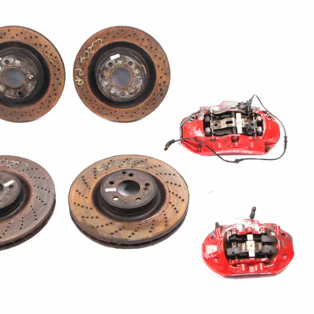 Brake Disc Caliper Mercedes W204 C63 AMG Rear Left Right Wheel N/O/S Brake Set to with Part number A0004212012 Brake Disc Caliper Mercedes W204 C63 AMG Rear Left Right Wheel N/O/S Brake Set - SKU A0004212012-1 - Part number A0004212012