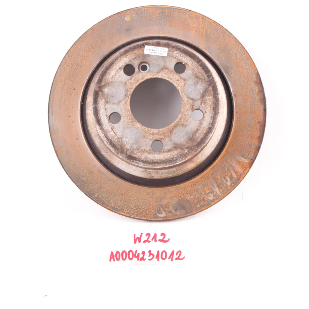 Brake Disc Mercedes W212 Rear Left Right N/O/S Wheel Brake Disc to with Part number A0004231012 Brake Disc Mercedes W212 Rear Left Right N/O/S Wheel Brake Disc - SKU A0004231012 - Part number A0004231012