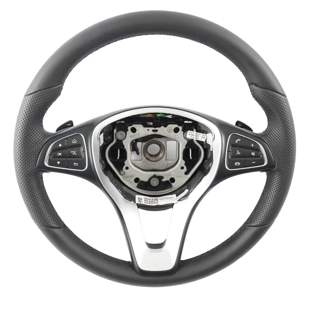  Steering Wheel Mercedes W205 C253 NEW Black Leather Multifunction Paddle Shift - SKU A0004600507-1 - Part number A0004600507