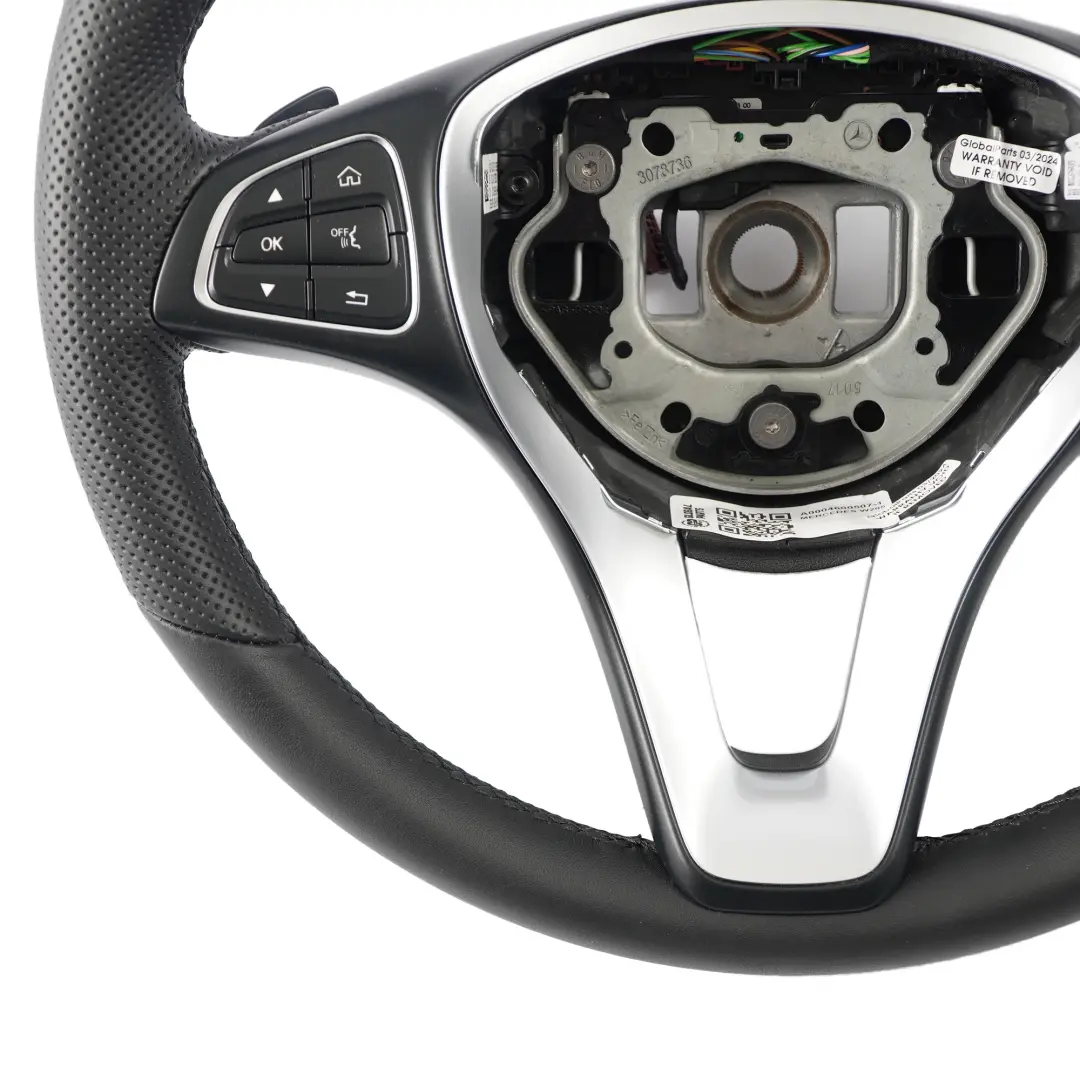  Volant Mercedes W205 NEUF Cuir Noir Changement vitesse multifonction palettes - SKU A0004600507-1 - Numéro de pièce A0004600507