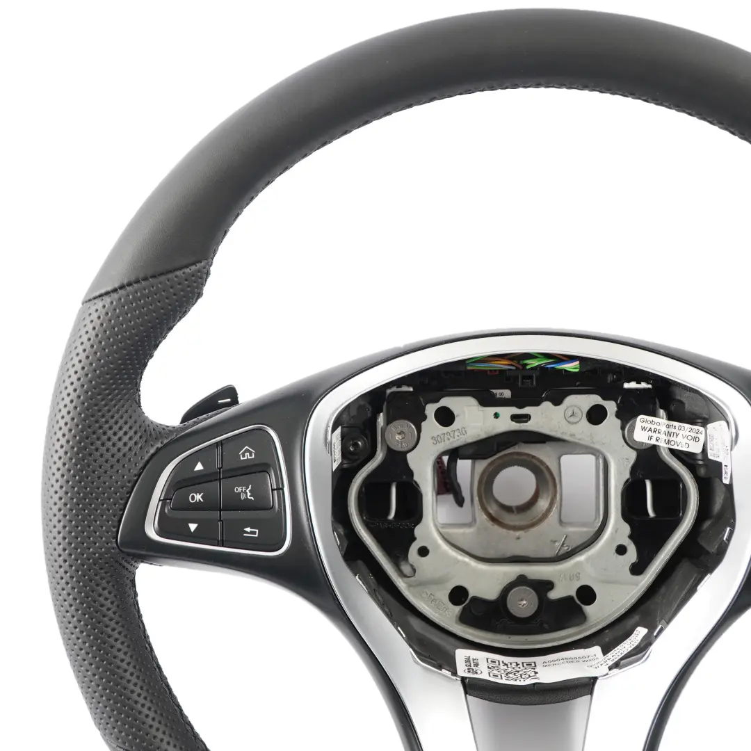  Volant Mercedes W205 NEUF Cuir Noir Changement vitesse multifonction palettes - SKU A0004600507-1 - Numéro de pièce A0004600507