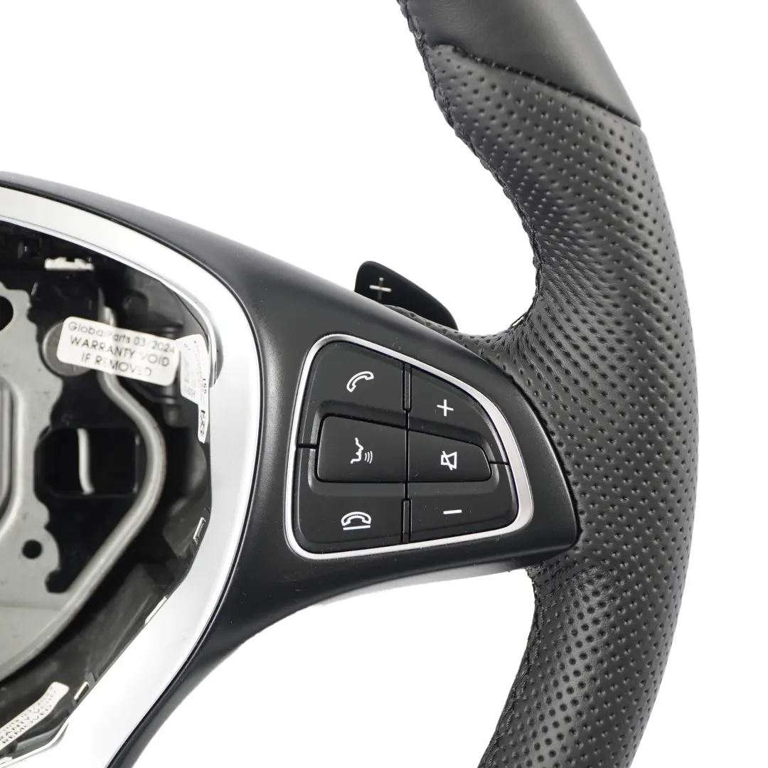  Volant Mercedes W205 NEUF Cuir Noir Changement vitesse multifonction palettes - SKU A0004600507-1 - Numéro de pièce A0004600507