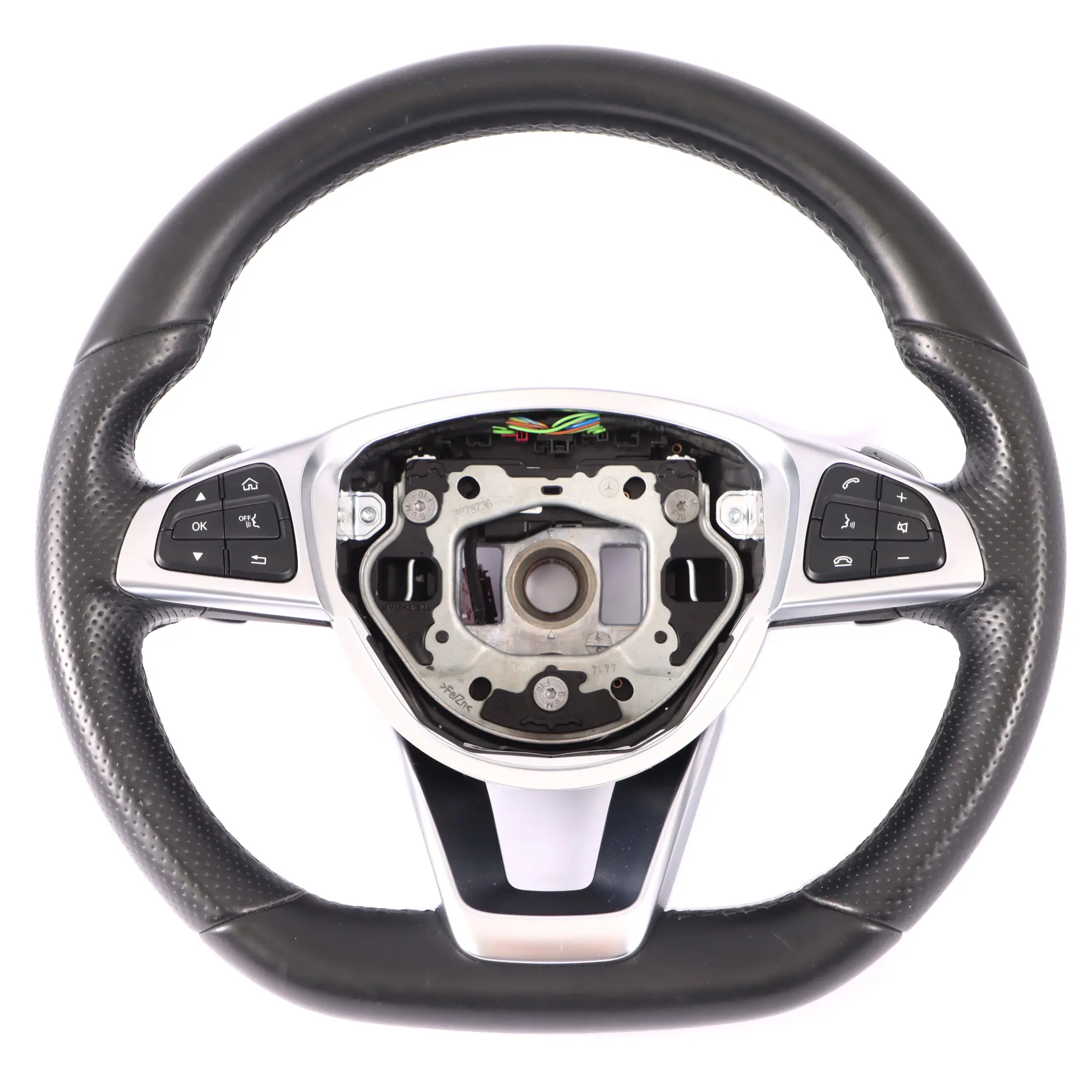Lenkrad Mercedes W205 C253 Schwarzes Leder Multifunktions Schal twippen