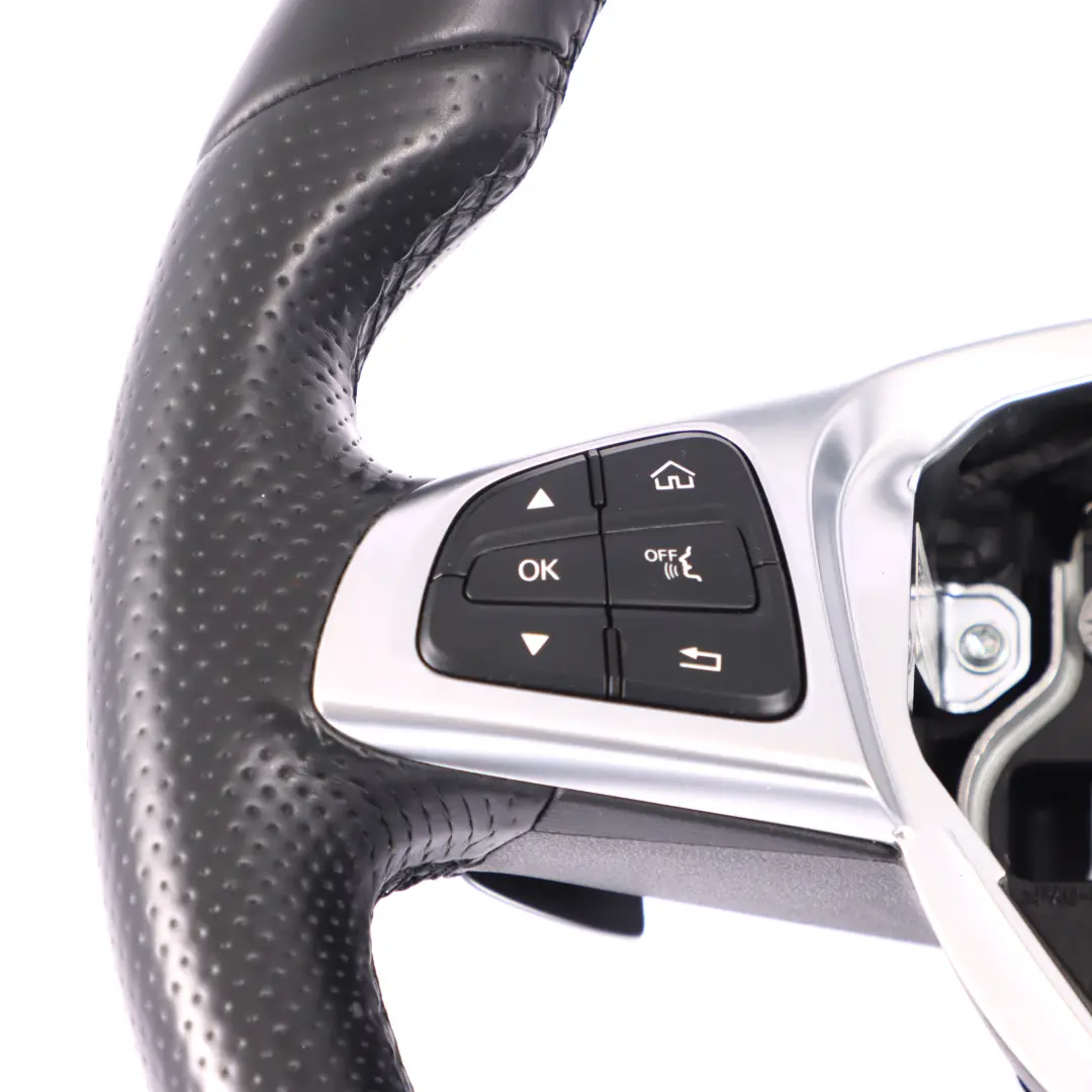 Steering Wheel Mercedes W205 C253 Black Leather Multifunction Paddle Shift to with Part number A0004603803 Steering Wheel Mercedes W205 C253 Black Leather Multifunction Paddle Shift - SKU A0004603803 - Part number A0004603803