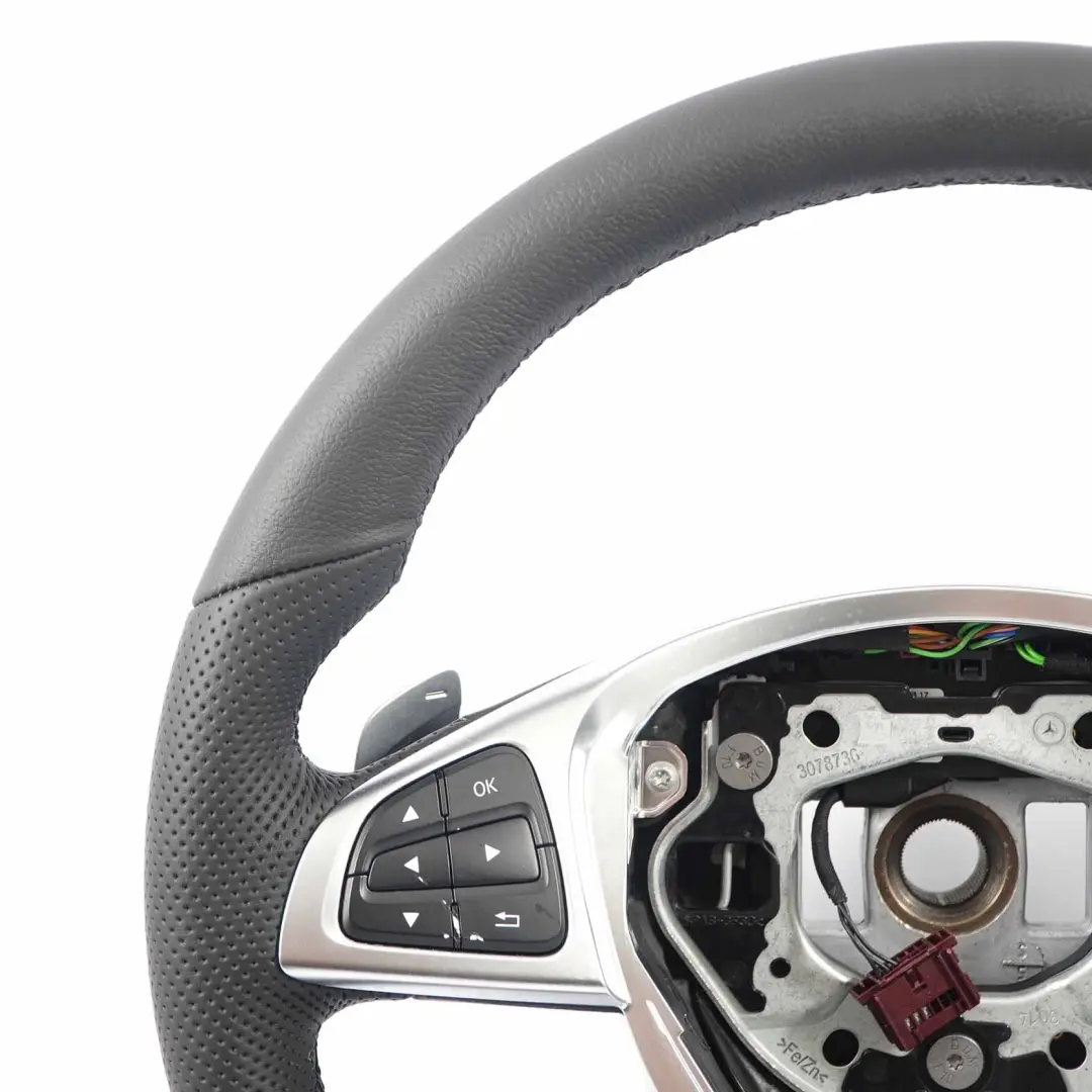 Mercedes W176 W117 W218 C218 W246 NUOVO volante in pelle nera Paddle Shift - SKU A0004604103-1 - Numero di parte A0004604103