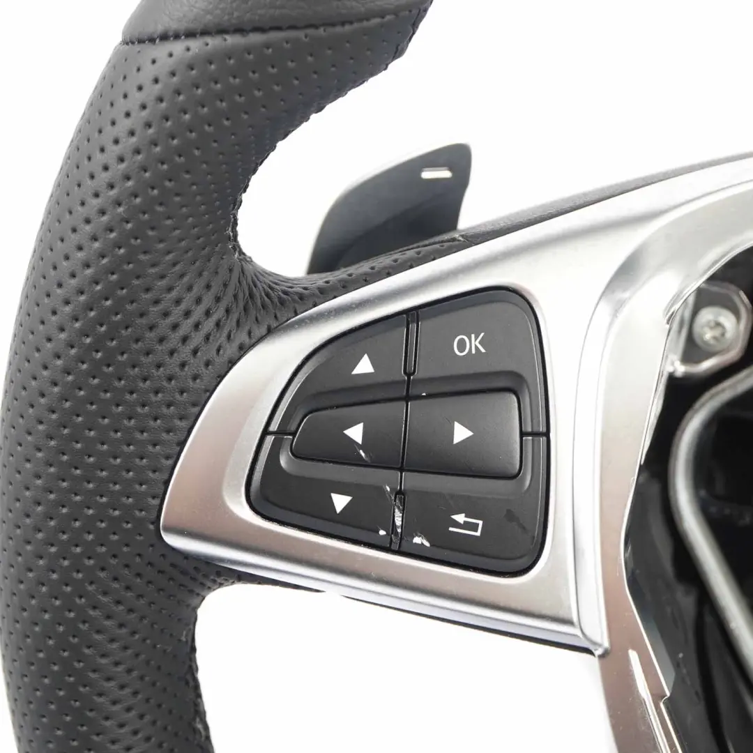 Mercedes W176 W117 W218 C218 W246 NEUF Cuir Noir Volant Sport Paddle Shift - SKU A0004604103-1 - Numéro de pièce A0004604103