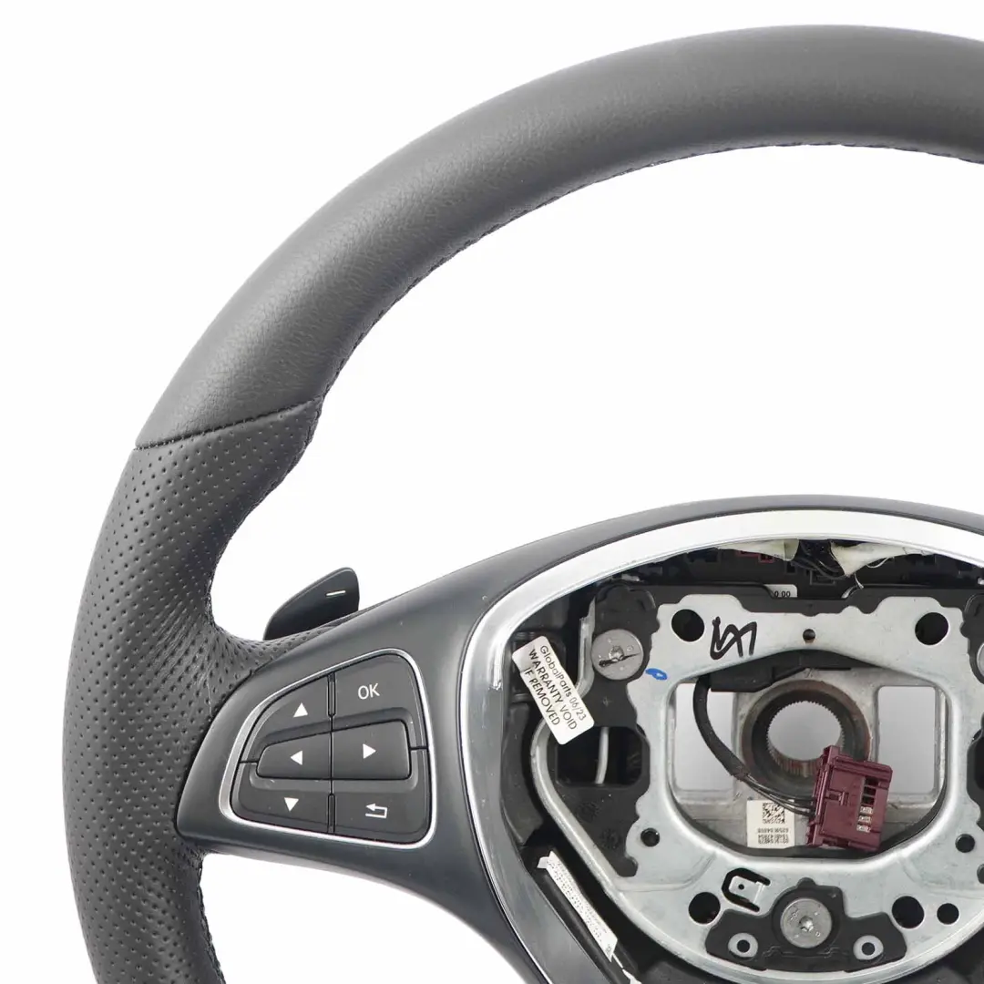 W448 NUEVO Volante deportivo de cuero negro Paddle Shift para Mercedes Vito W447 con número de pieza A0004608203 Mercedes Vito W447 W448 NUEVO Volante deportivo de cuero negro Paddle Shift - SKU A0004608203-1 - Número de pieza A0004608203