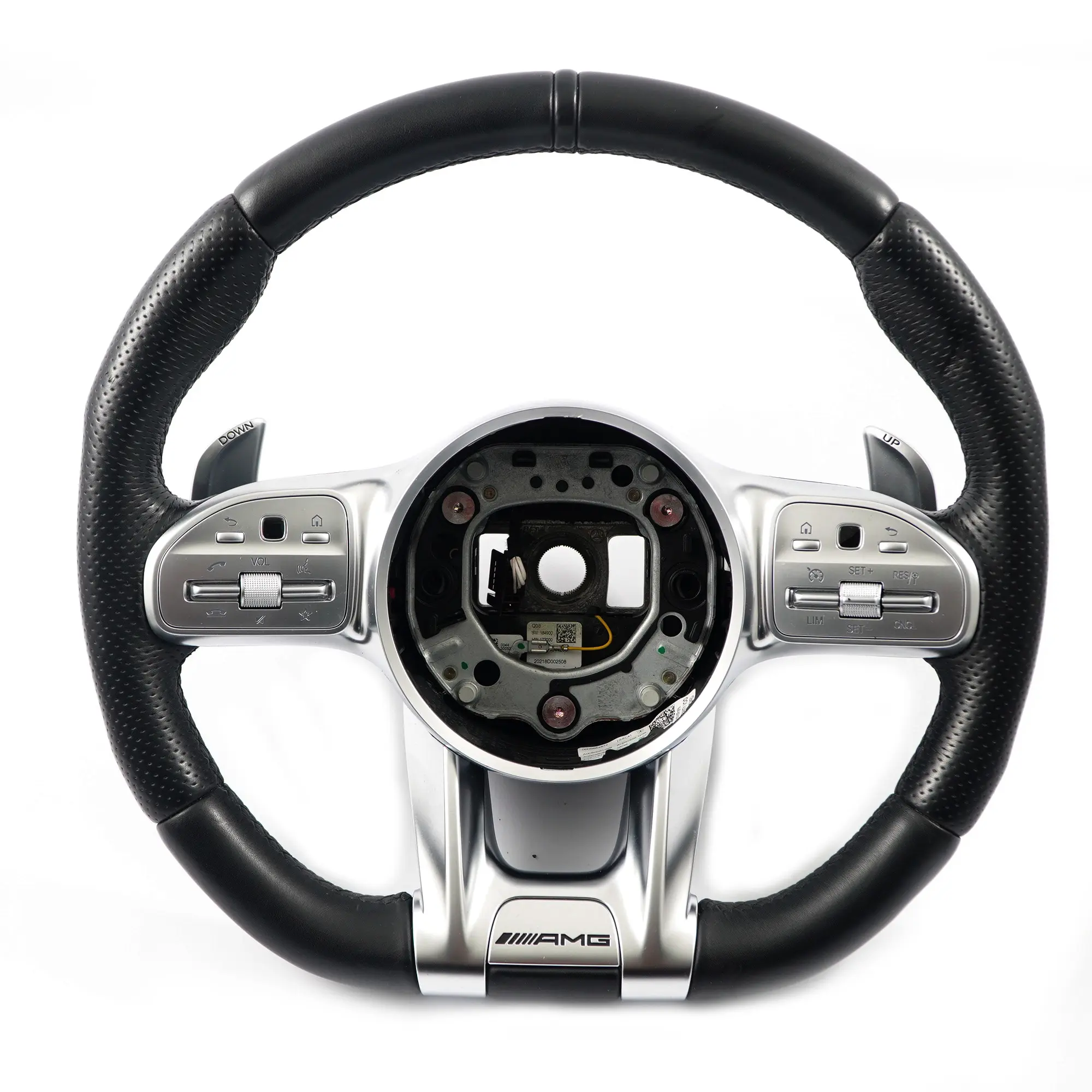 Mercedes W177 W213 AMG Black Leather Steering Wheel Paddle Shift A0004608413