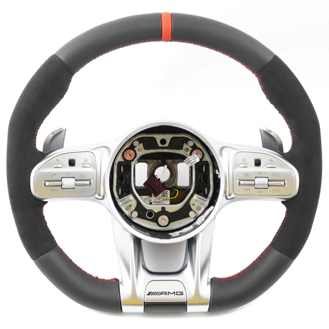 NEU Schwarz Leder Lederlenkrad Schaltwippen für Mercedes W177 V177 AMG mit Teilenummer A0004609908 Mercedes W177 V177 AMG NEU Schwarz Leder Lederlenkrad Schaltwippen - SKU A0004609908-1 - Teilenummer A0004609908