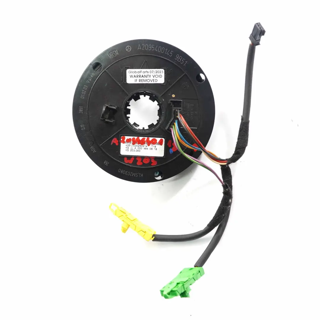 Mercedes W203 Steering Wheel Angle Sensor Slip Ring Squib - SKU A0004640618 - Part number A0004640618
