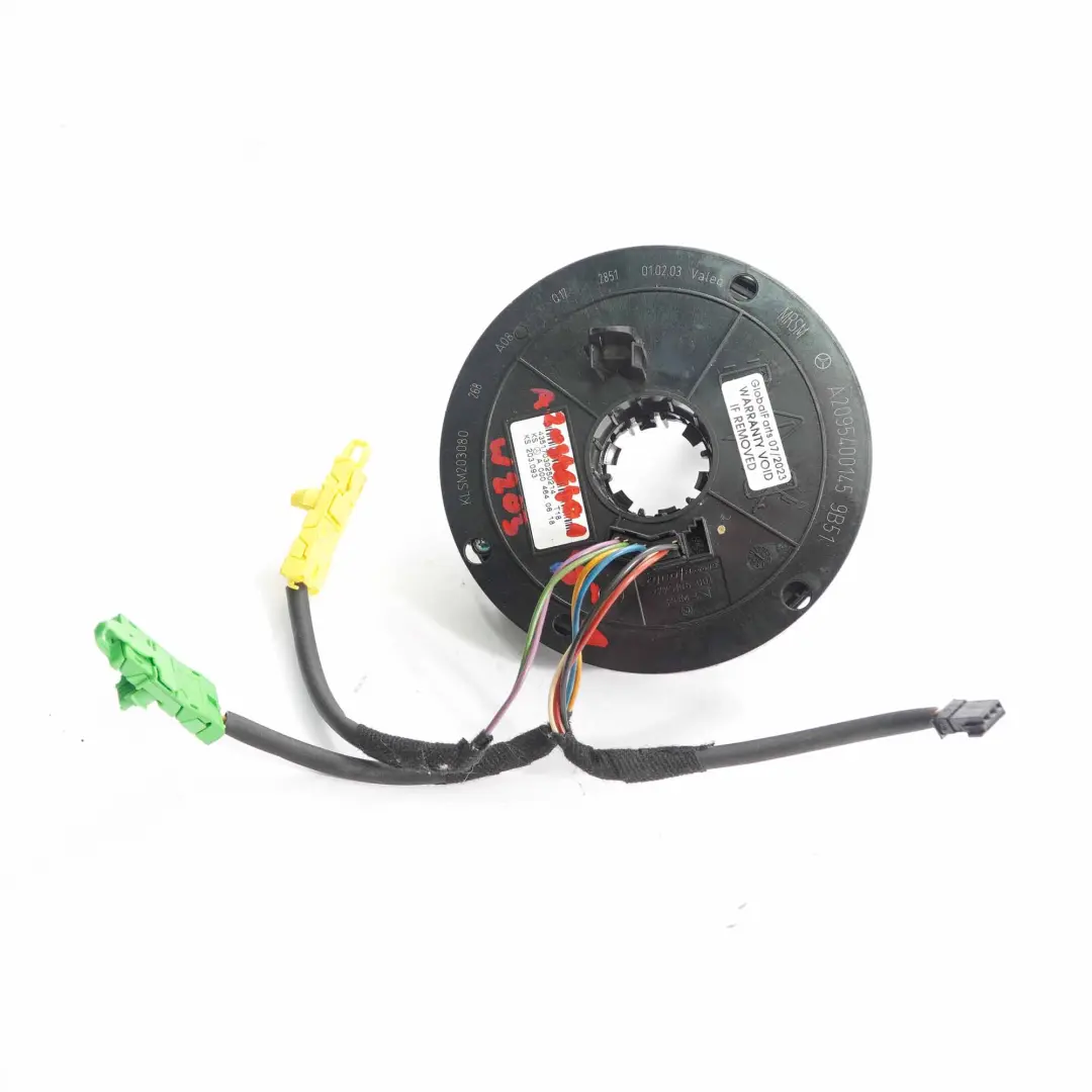 Mercedes W203 Sensor de ángulo del volante Slip Ring Squib - SKU A0004640618 - Número de pieza A0004640618