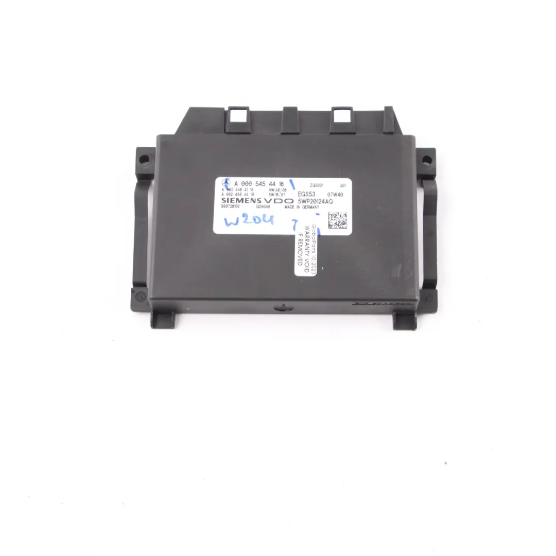 Gearbox EGS Control Module Unit ECU to Mercedes W204 Automatic with Part number A0005454416 Mercedes W204 Automatic Gearbox EGS Control Module Unit ECU - SKU A0005454416 - Part number A0005454416