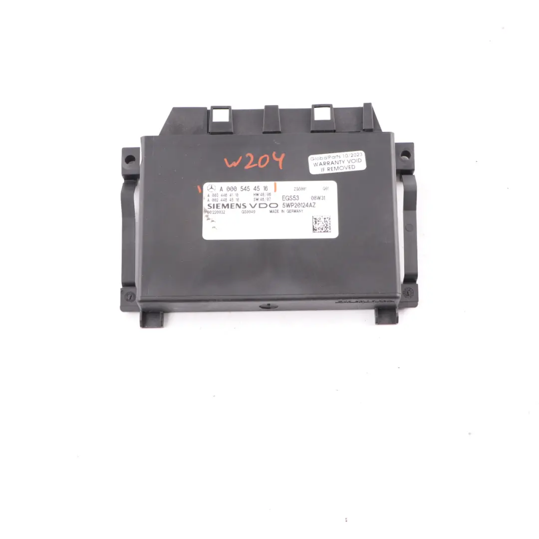 Mercedes W204 Boîte Vitesses Automatique EGS Unité Module Contrôle - SKU A0005454516 - Numéro de pièce A0005454516