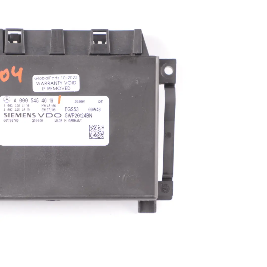 Mercedes W204 Automatic Gearbox Transmission EGS Module Unit ECU - SKU A0005454616 - Part number A0005454616