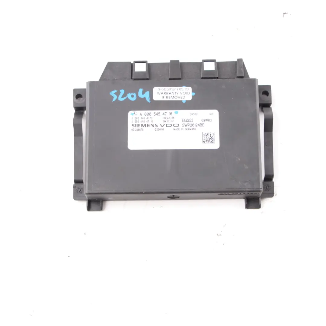 Gearbox EGS Control Module Unit ECU to Mercedes W204 Automatic with Part number A0005454716 Mercedes W204 Automatic Gearbox EGS Control Module Unit ECU - SKU A0005454716 - Part number A0005454716