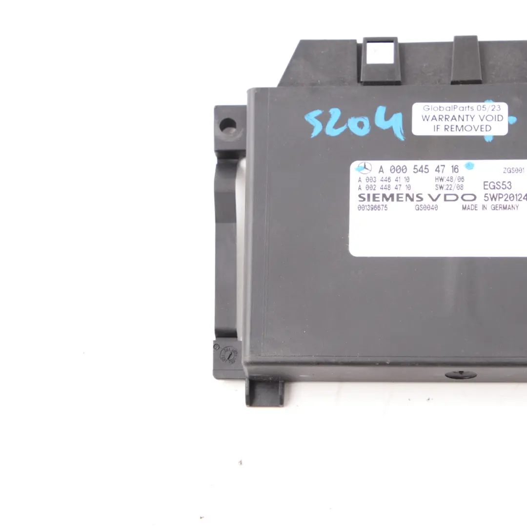 Mercedes W204 Automatic Gearbox EGS Control Module Unit ECU - SKU A0005454716 - Part number A0005454716