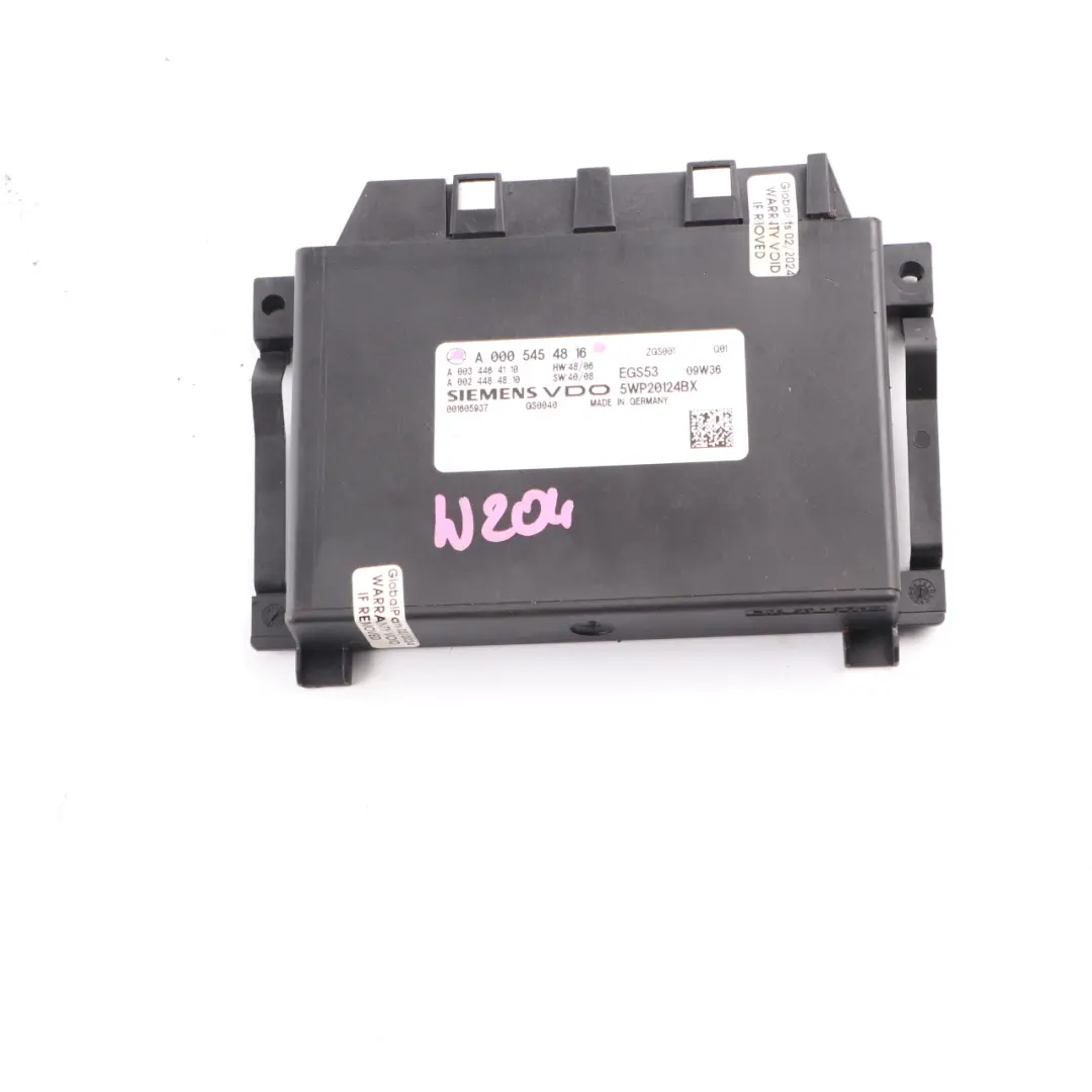 Transmission 5 Speed Control Module Unit to Mercedes W204 Automatic with Part number A0005454816 Mercedes W204 Automatic Transmission 5 Speed Control Module Unit - SKU A0005454816 - Part number A0005454816