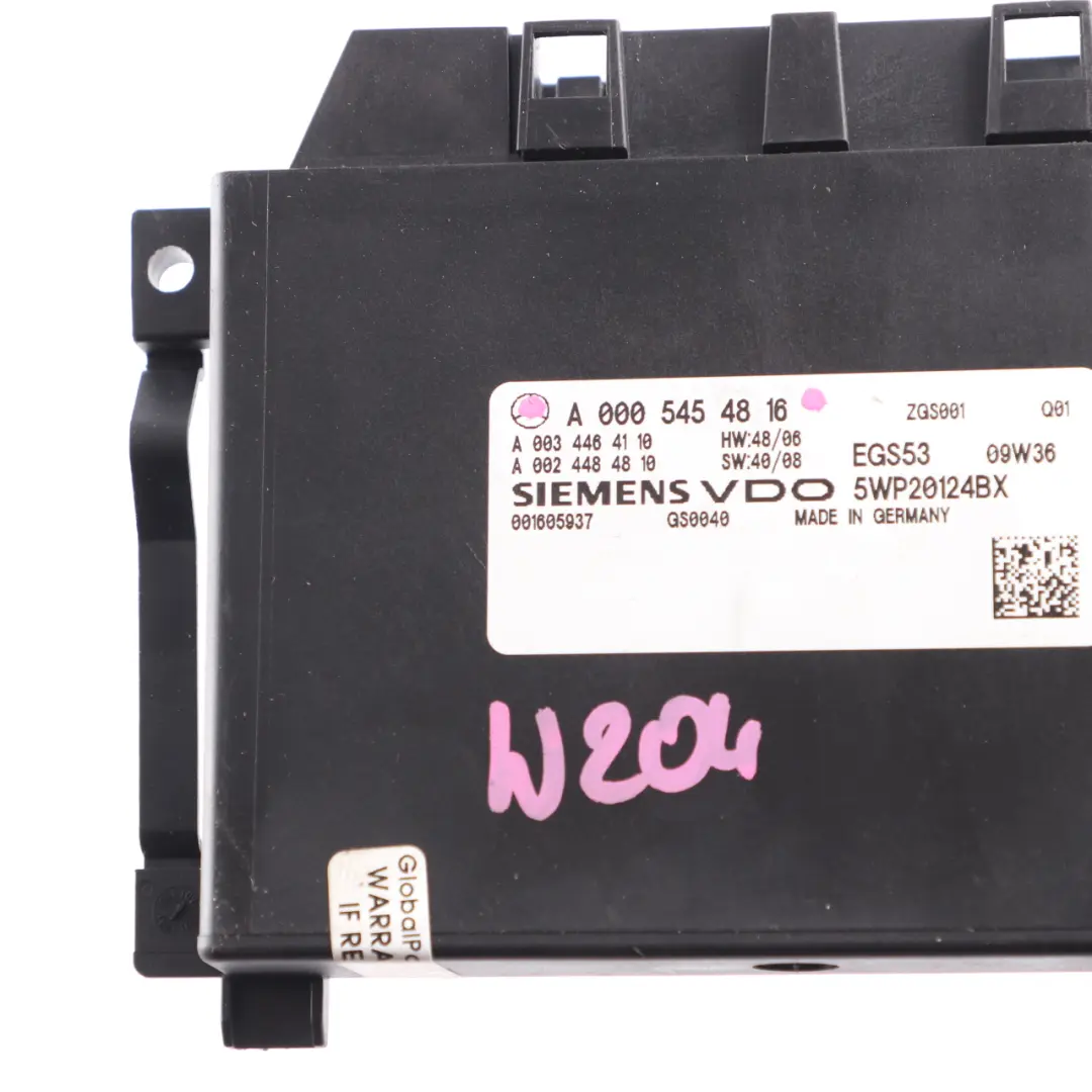 Mercedes W204 Automatic Transmission 5 Speed Control Module Unit - SKU A0005454816 - Part number A0005454816