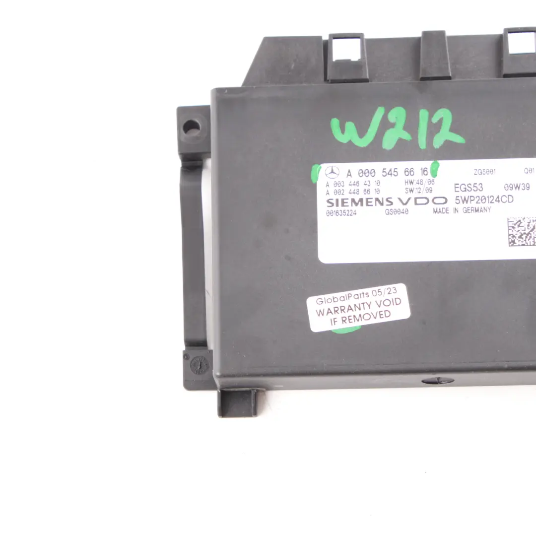 Mercedes W212 Automatikgetriebe EGS Steuergerät ECU - SKU A0005456616 - Teilenummer A0005456616