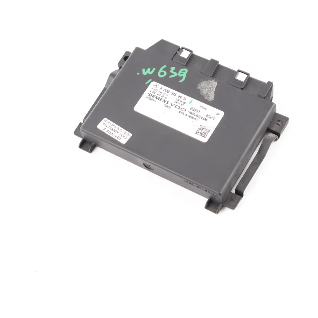 Boîte de vitesses automatique EGS Control Unit Transmission Module pour Mercedes W639 à propos du numéro de pièce A0005458916 Mercedes W639 Boîte de vitesses automatique EGS Control Unit Transmission Module - SKU A0005458916 - Numéro de pièce A0005458916