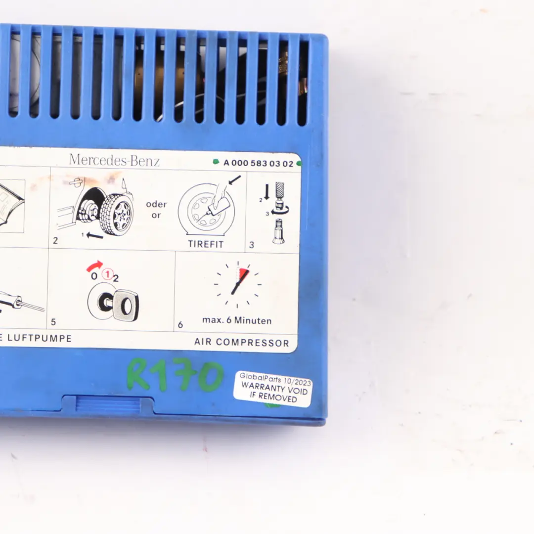 Tyre Air Compressor Mercedes W203 W211 W212 C219 W639 Inflation Pump to with Part number A0005830302 Tyre Air Compressor Mercedes W203 W211 W212 C219 W639 Inflation Pump - SKU A0005830302 - Part number A0005830302