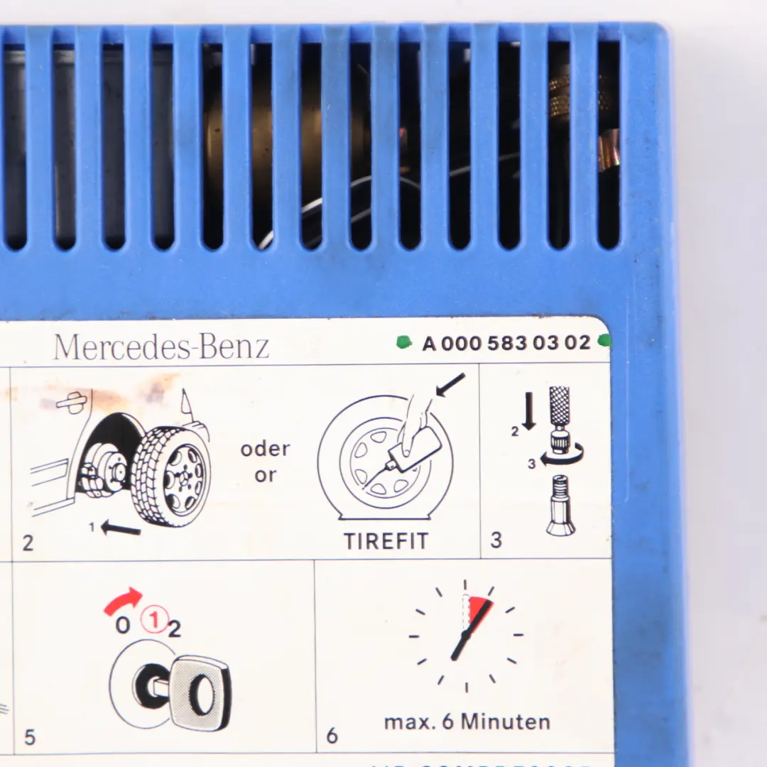 Tyre Air Compressor Mercedes W203 W211 W212 C219 W639 Inflation Pump to with Part number A0005830302 Tyre Air Compressor Mercedes W203 W211 W212 C219 W639 Inflation Pump - SKU A0005830302 - Part number A0005830302