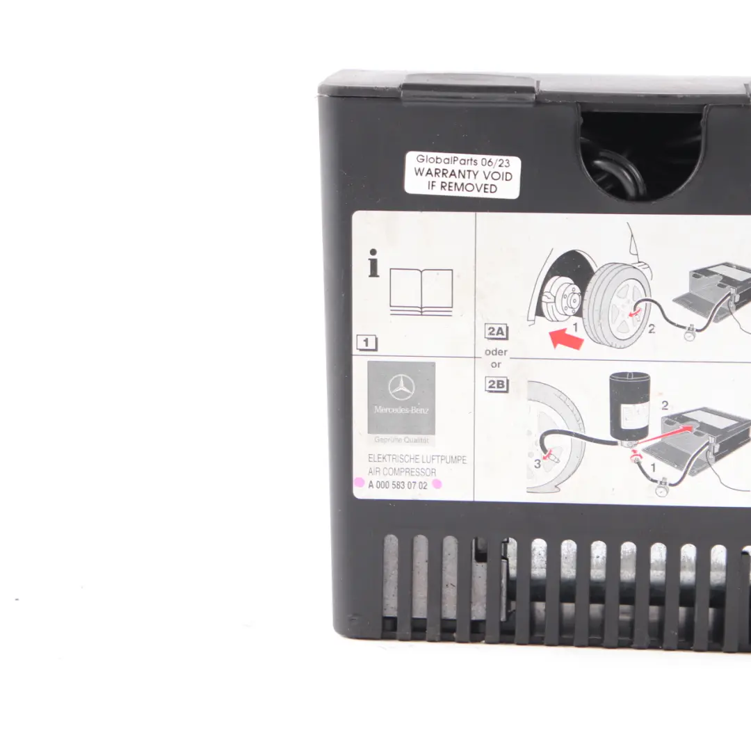Tyre Inflation Air Pump Compressor to Mercedes W168 W209 W211 W639 with Part number A0005830702 Mercedes W168 W209 W211 W639 Tyre Inflation Air Pump Compressor - SKU A0005830702 - Part number A0005830702