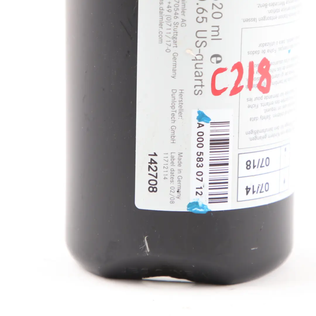 W219 Sellador Neumáticos Tirefit Contenedor para Mercedes W203 W212 CLS con número de pieza A0005830712 Mercedes W203 W212 CLS W219 Sellador Neumáticos Tirefit Contenedor - SKU A0005830712 - Número de pieza A0005830712