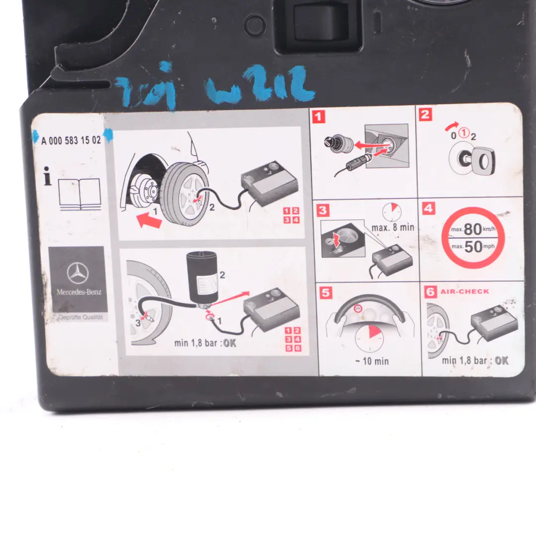 Mercedes W203 W211 W212 Inflado neumáticos Bomba de aire Compresor - SKU A0005831502 - Número de pieza A0005831302